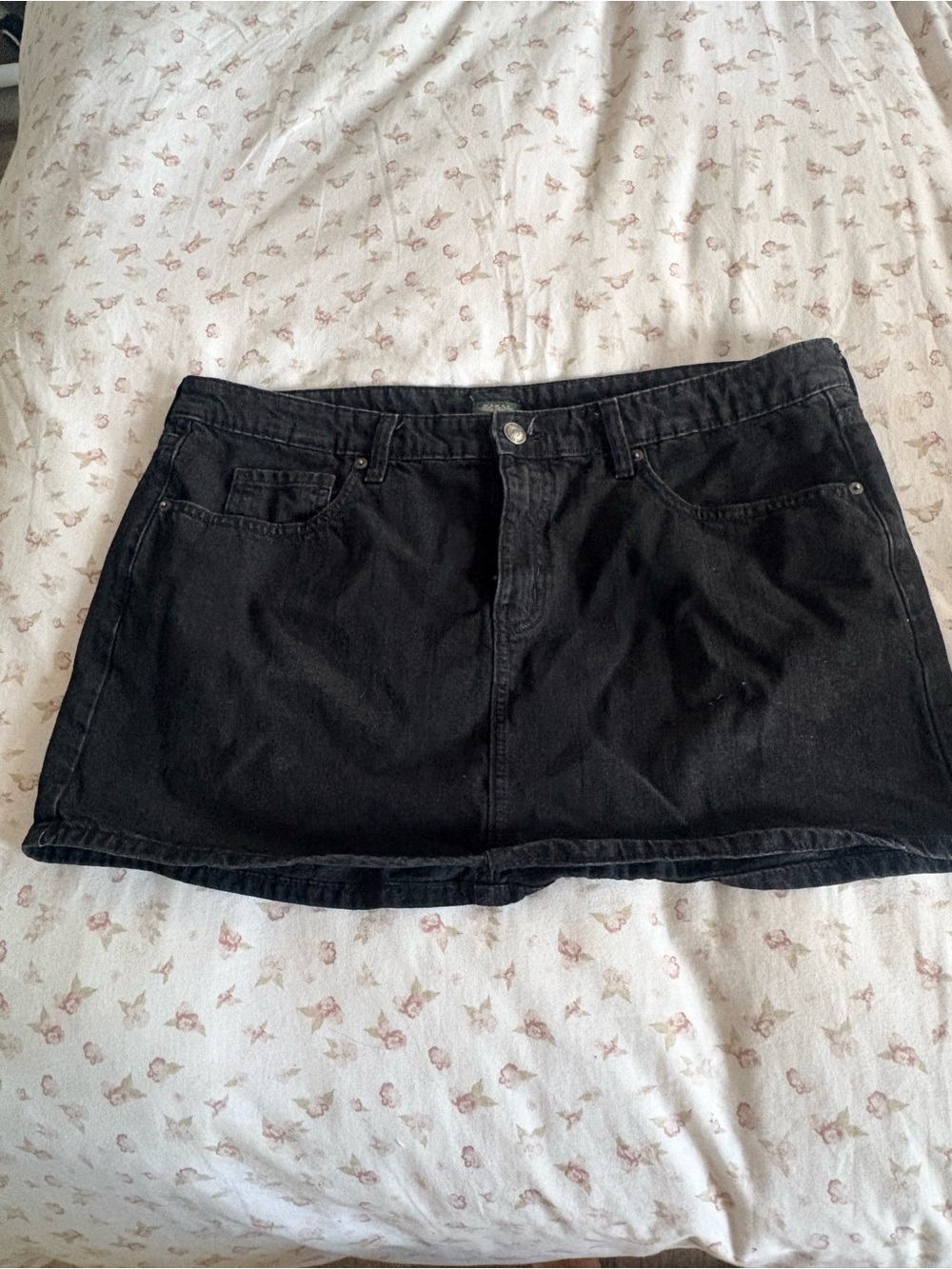 wild fable Black Denim Mini Skirt